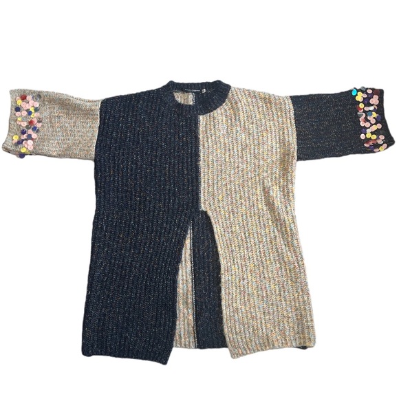 Dolce & Gabbana size XL multi colored knitted short sleeve sweater - Picture 1 of 6